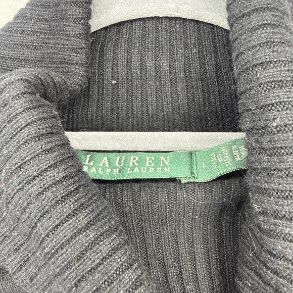 🖤 Lauren Ralph Lauren Black Turtleneck Sweater | Quiet Luxury Capsule Wardrobe - Picture 4 of 8